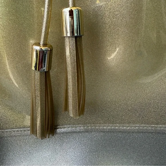 KARTELL Grace K Purse Made in Italy Plastic Gold Straps Bucket